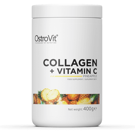 OSTROVIT Collagen + Vitamin C - 400g Aviečių limonadas su mėta