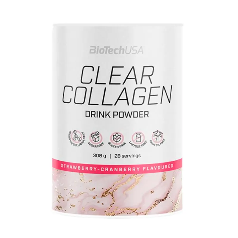 Biotech Clear Collagen 308 g. - Strawberry-Cranberry skonis