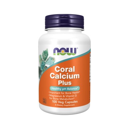 NOW Coral Calcium Plus, 100 kapsulių