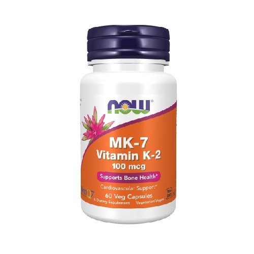NOW Vitamin K-2 (MK7) 100mcg, 60 veganiškų kapsulių