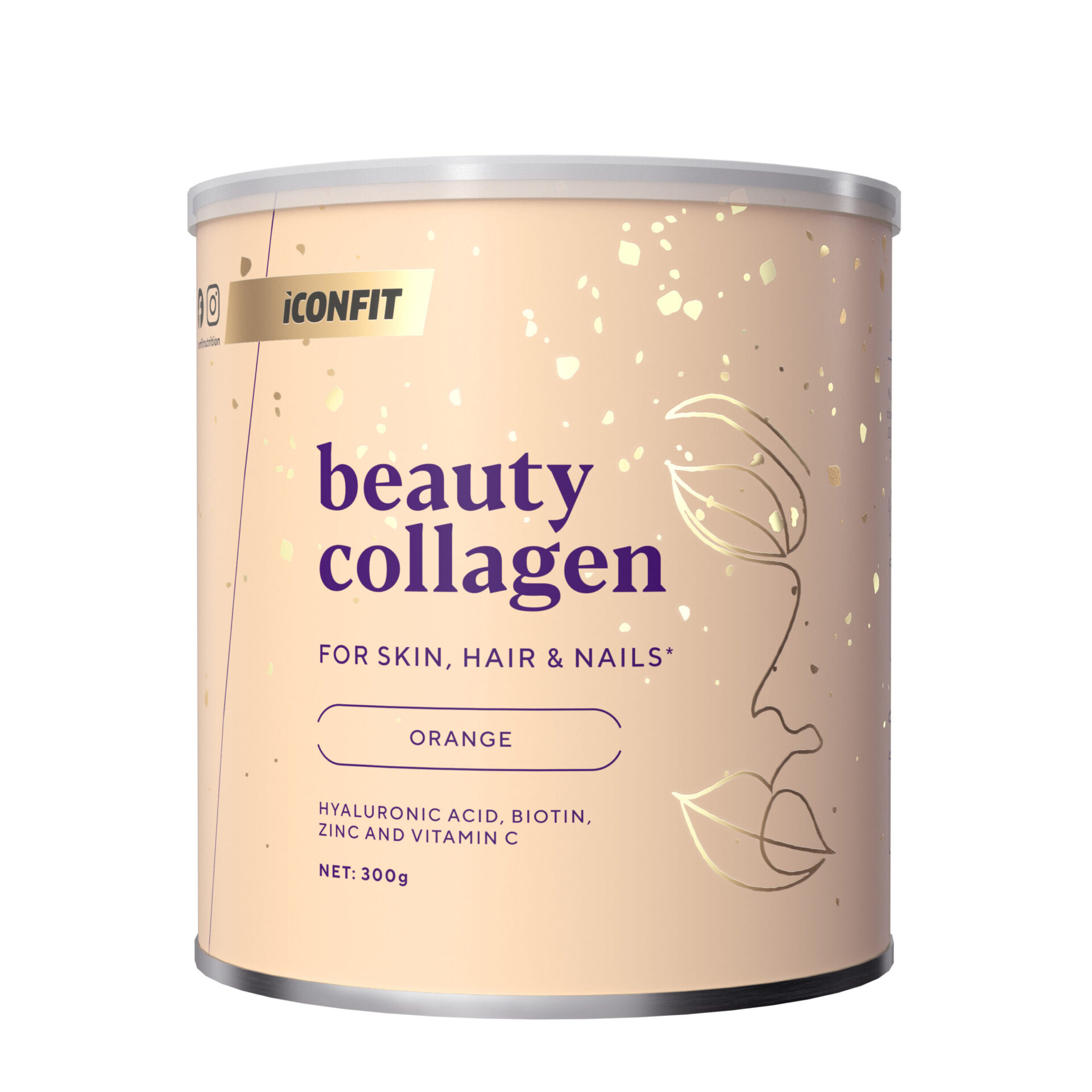 ICONFIT Beauty Collagen (Grožio Kolagenas) - 300g Braškės-mėta