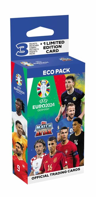 Dėžutė kortelių TOPPS Euro 2024 Match Attax Eco Pack