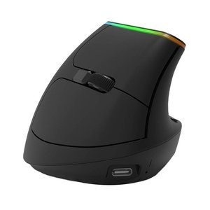 Belaidė vertikalioji pelė "Delux" M618DB BT4.0 + 2.4Ghz 4000DPI RGB