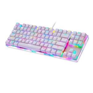 Mechaninė žaidimų klaviatūra Motospeed K87S RGB (balta)