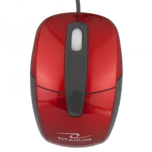 "Titanium TM108R 3D WIRED OPTICAL MOUSE USB RED