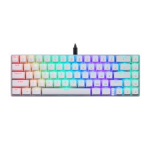 Mechaninė žaidimų klaviatūra Motospeed CK67 RGB (balta)