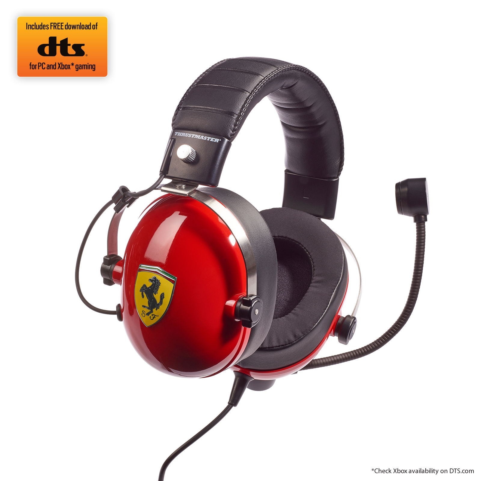 Laidinės ausinės Thrustmaster T.Racing Scuderia Ferrari, juoda/raudona