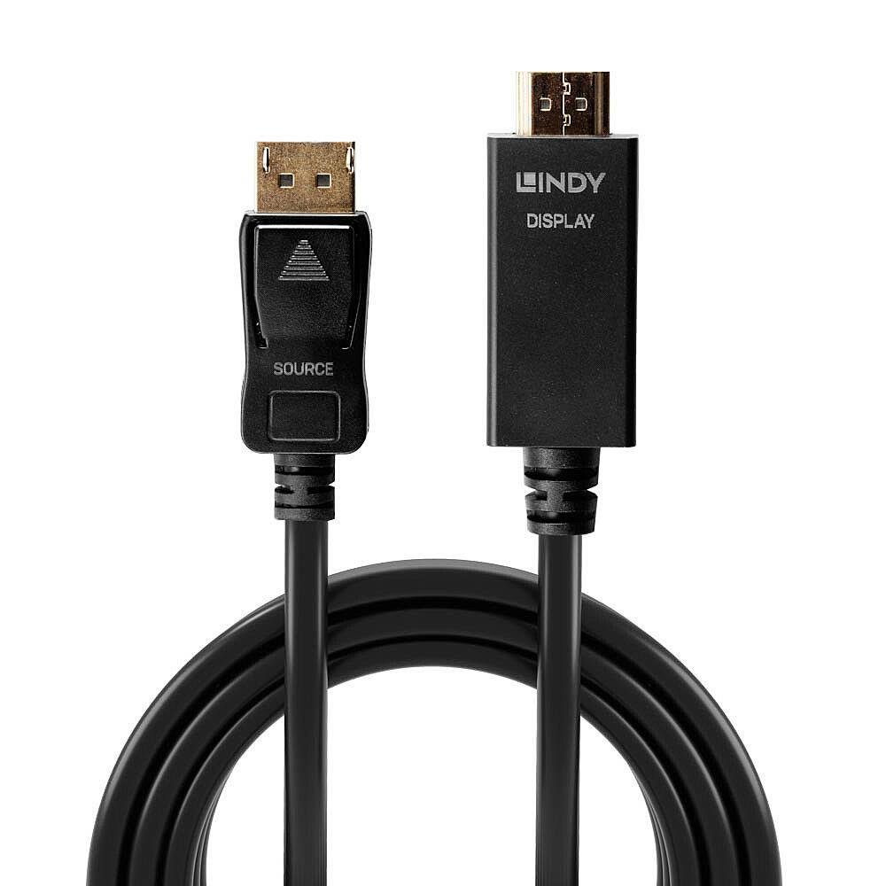 Laidas Lindy DisplayPort To HDMI HDMI, Displayport, 2 m, juoda