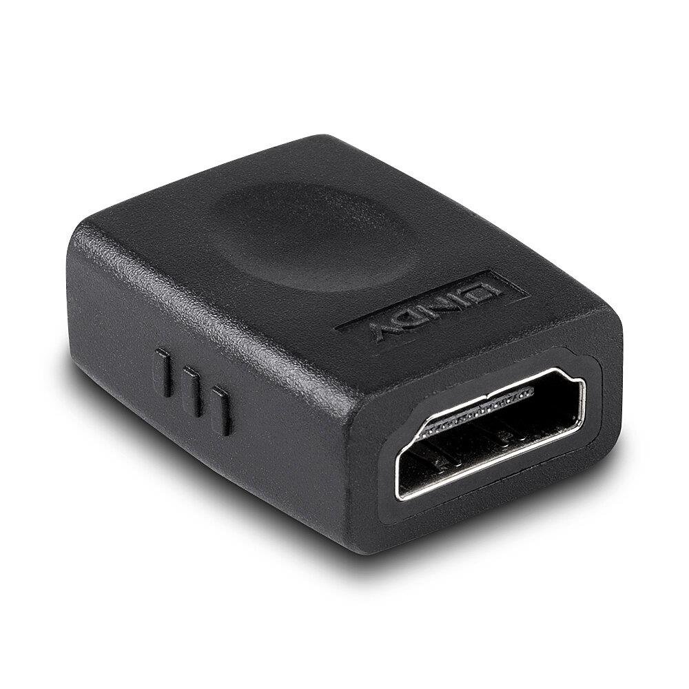 Adapteris Lindy HDMI female - HDMI female HDMI female, HDMI female, juoda