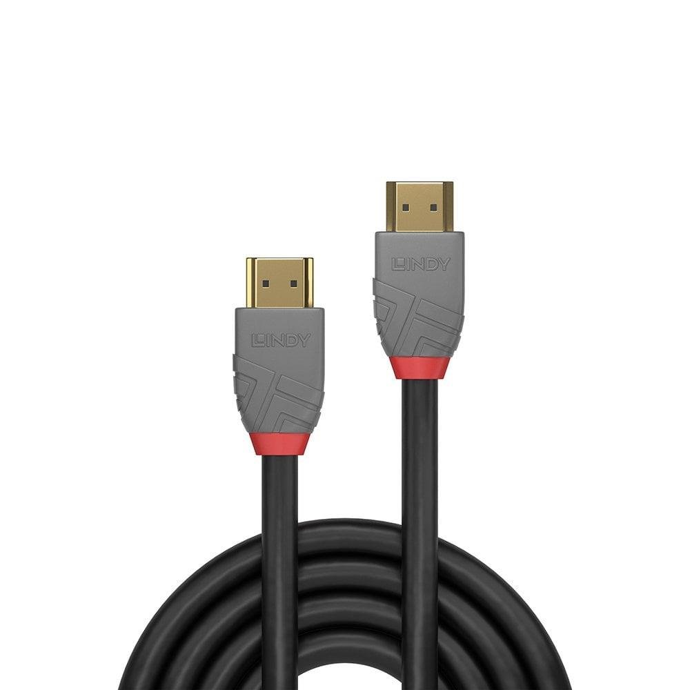 Laidas Lindy Anthra HDMI 2.0 Male, HDMI 2.0 Male, 1 m, pilka