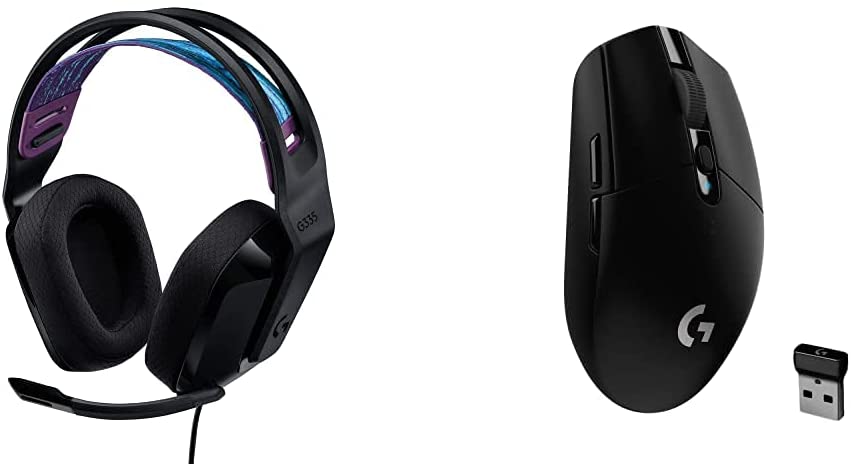 Žaidimų ausinės kompiuteriniams žaidimams Logitech G335, juodos