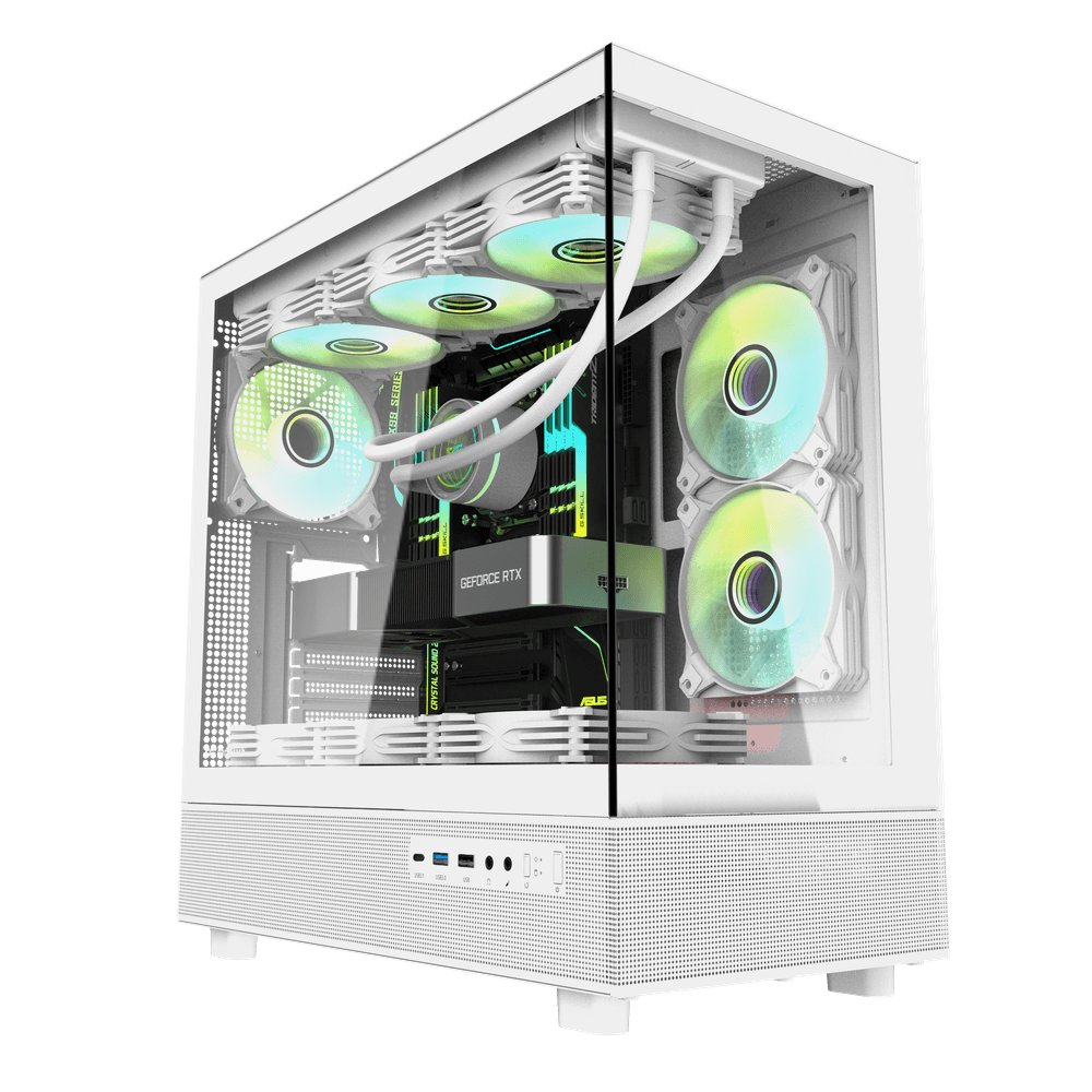 Darkflash Computer Case DPX90 White with 3 Fans