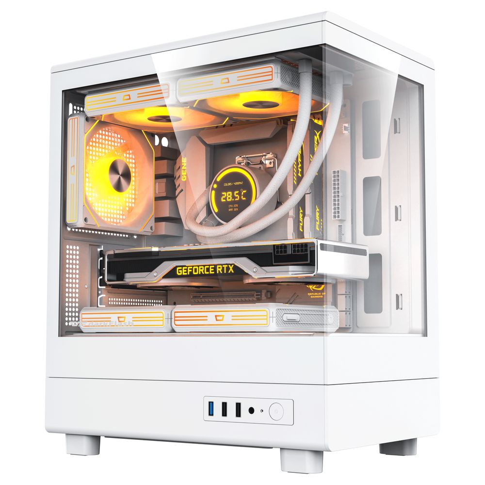 Darkflash Computer Case DB330M White with 3 Fans