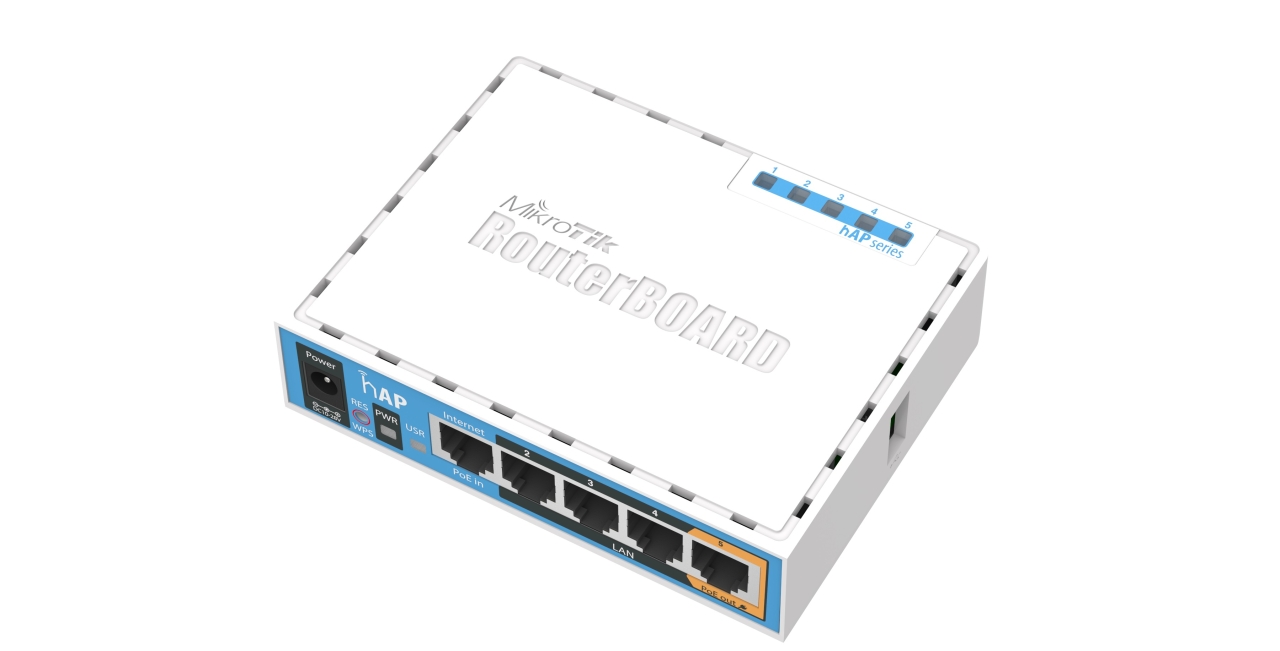 MIKROTIK RouterBOARD hAP (RB951Ui-2nD) (Licencijos lygis 4)