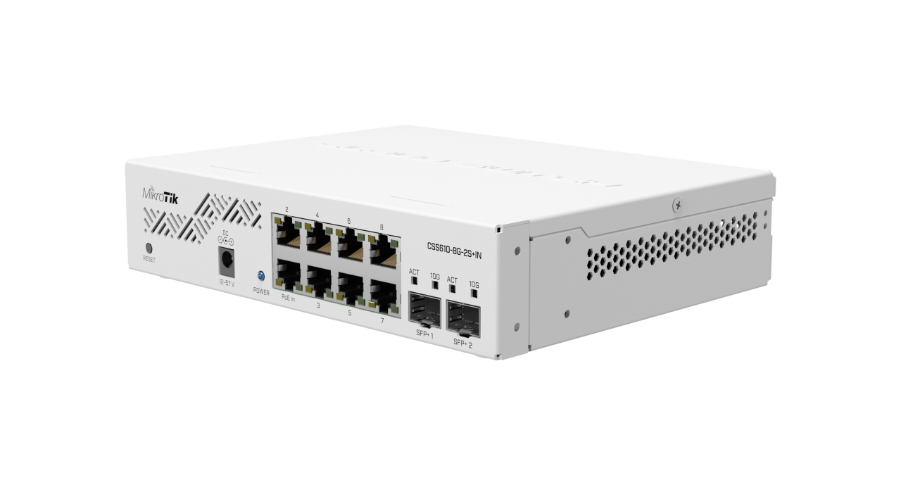 MIKROTIK Valdomas Komutatorius Cloud Smart Switch (CSS610-8G-2S+IN)