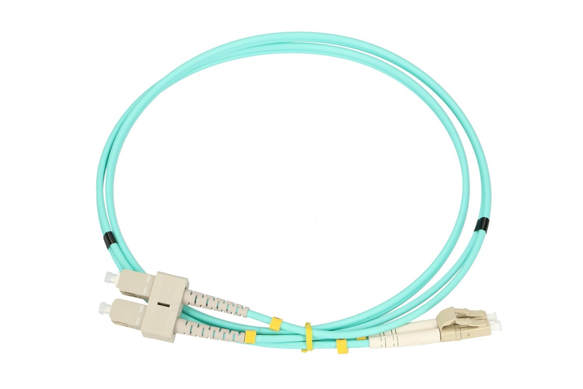 EXTRALINK Patchcord LC/UPC-SC/UPC MM OM3 DUPLEX 3.0MM 1M  (EL-LCUPC-SCUPC-3-1)