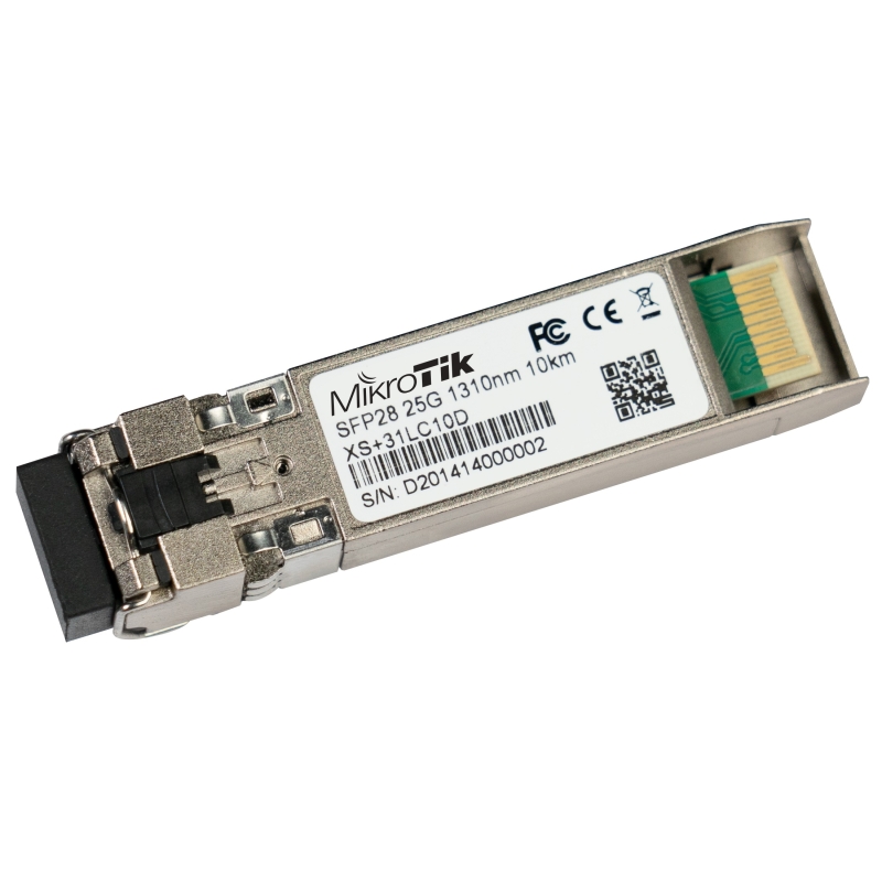 MIKROTIK Kombinuotas 1,25G SFP, 10G SFP+ ir 25G SFP28 modulis (XS+31LC10D)