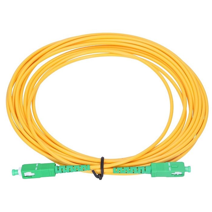 EXTRALINK 2m ilgio optinis laidas su jungtimis abiejuose galuose SC/APC-SC/APC SM G.657A SIMPLEX 3.0MM(EL-SCAPC-SCAPC-S-2)