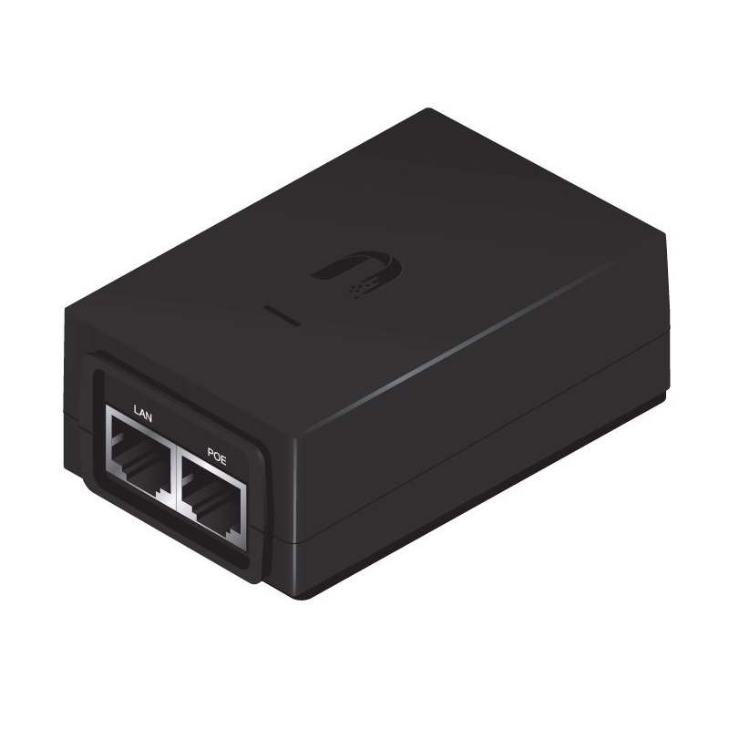 UBIQUITI 48 VDC, 0.5A Gigabit PoE Adapter (POE-48-24W-G)