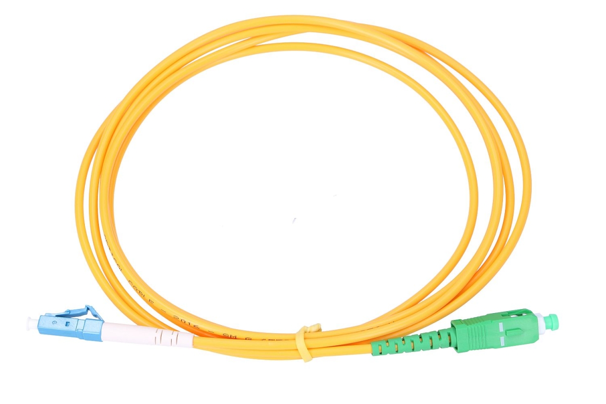 EXTRALINK 2 m ilgio optinis laidas su jungtimis abiejuose galuose LC/UPC-SC/APC SM SIMPLEX 3.0MM (EL-LCUPC-SCAPC-3-2)