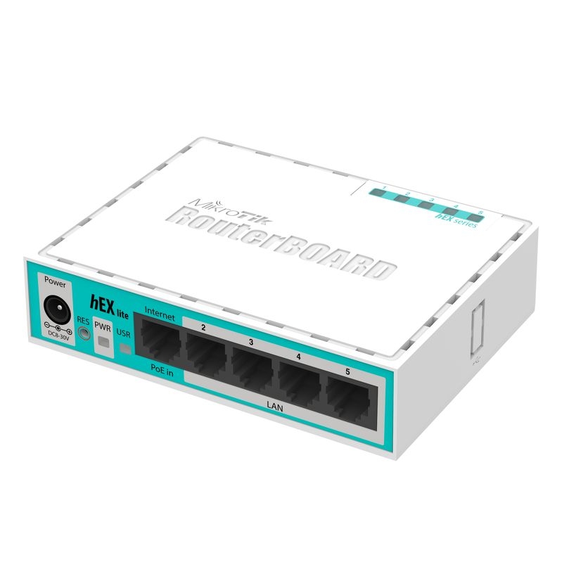 MIKROTIK hEX lite (RB750r2) (RouterOS lygis 4)