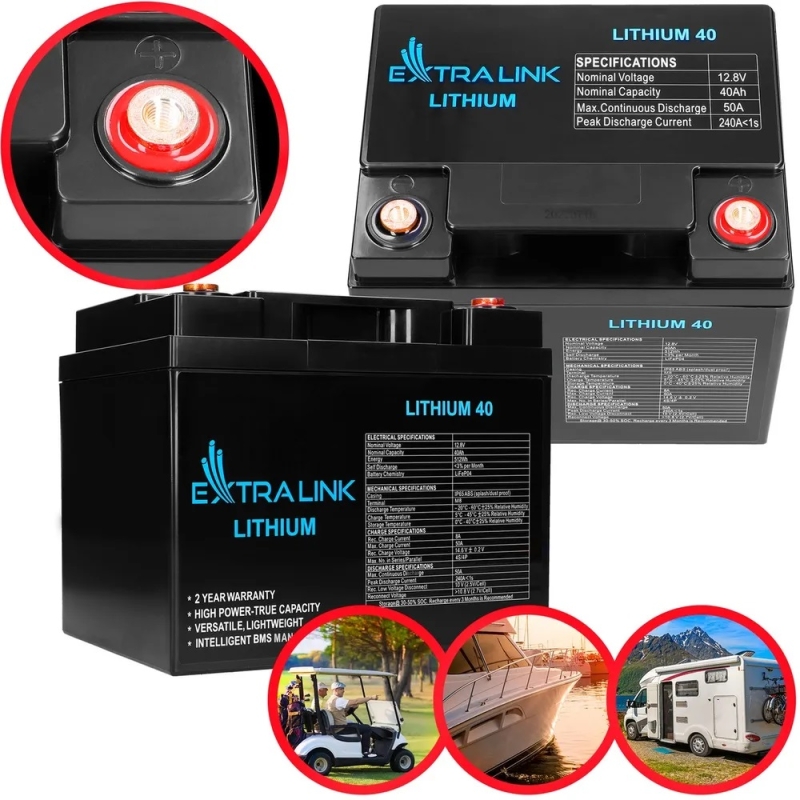 EXTRALINK LiFePO4 Akumuliatorius 12.8V 40Ah (EL-LiFePO4-BAT-12.8V-40AH)