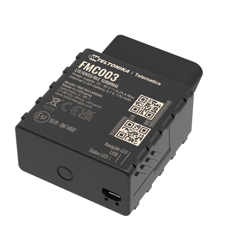 TELTONIKA 4G LTE Cat 1 sekimo įrenginys, nuskaitantis OBD OEM duomenis (FMC003)