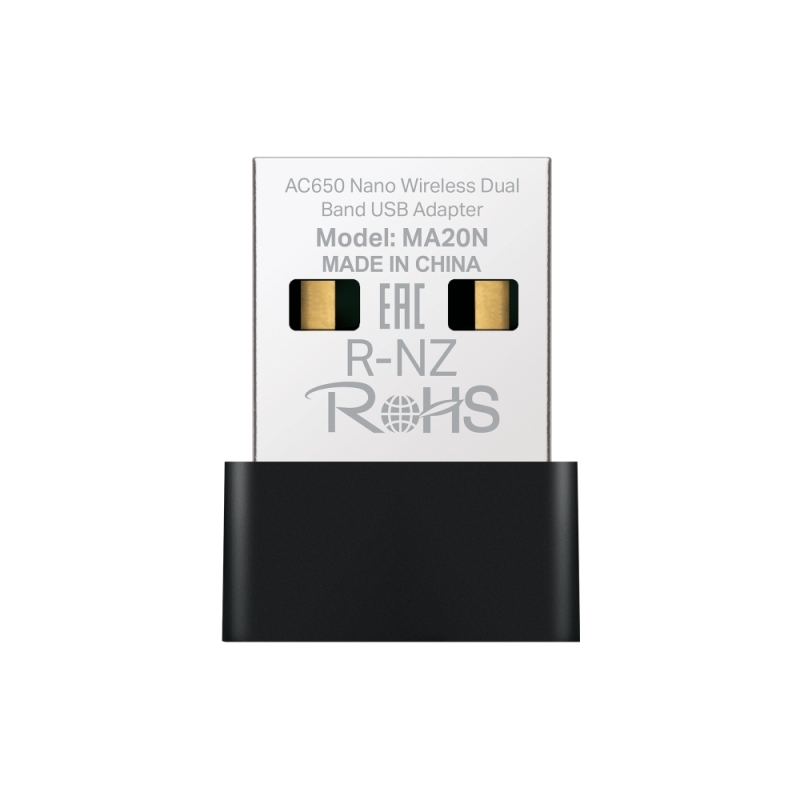 MERCUSYS AC650 Nano Belaidis Dual Band USB Adapteris (MA20N)