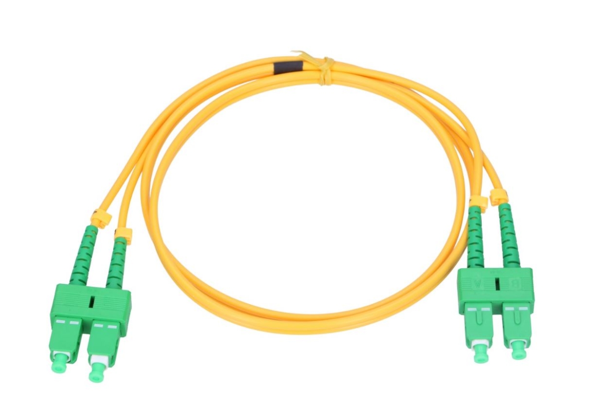 EXTRALINK  3m ilgio optinis laidas su jungtimis abiejuose galuose  SC/APC-SC/APC SM G.657A DUPLEX PVC(EL-SCAPC-SCAPC-DPX-3)