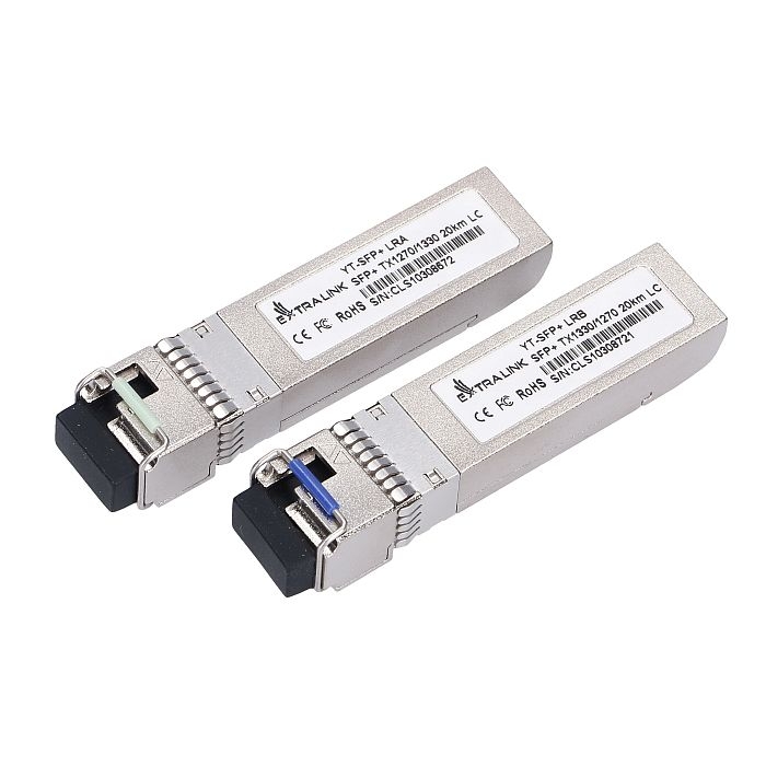 EXTRALINK SFP+ moduliai 10G WDM 1270/1330NM SM 20KM (pora) (EL-SFP+SM-20KM-PR)