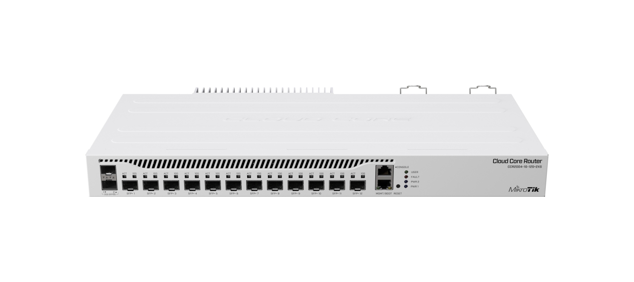 MIKROTIK Cloud Core serijos Maršrutizatorius CCR2004-1G-12S+2XS (CCR2004-1G-12S+2XS)