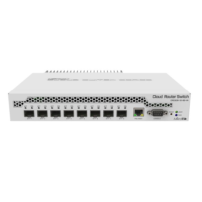 MIKROTIK Cloud Router Switch (CRS309-1G-8S+IN) (Licencijos lygis 5)