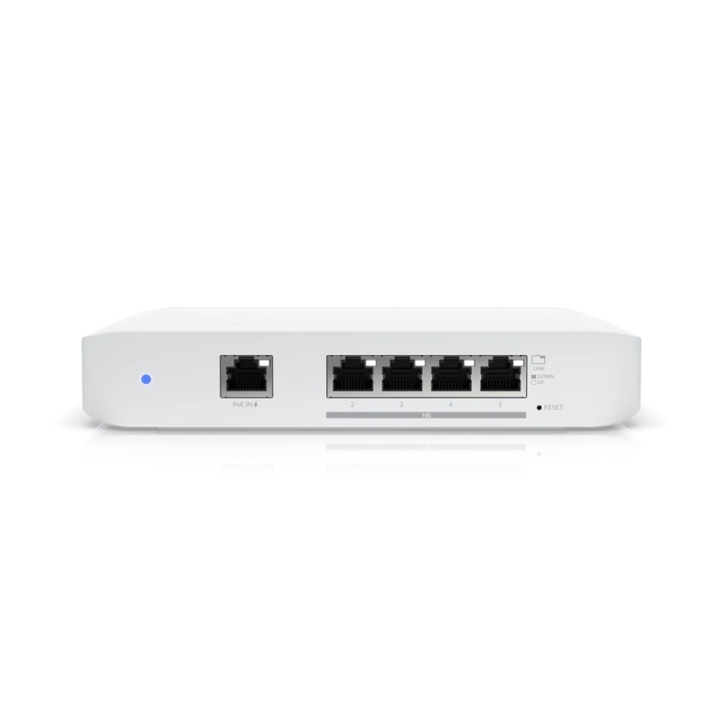 UBIQUITI Layer 2 switch with (4) 10GbE RJ45 ports and (1) GbE, 802.3at PoE+ RJ45 input (USW-Flex-XG)