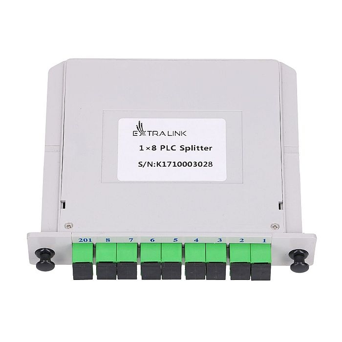 EXTRALINK 1:8 PLC Optinis daliklis SC/APC lizdo tipo(EL-SCAPC-SPLT-1-8SLO)