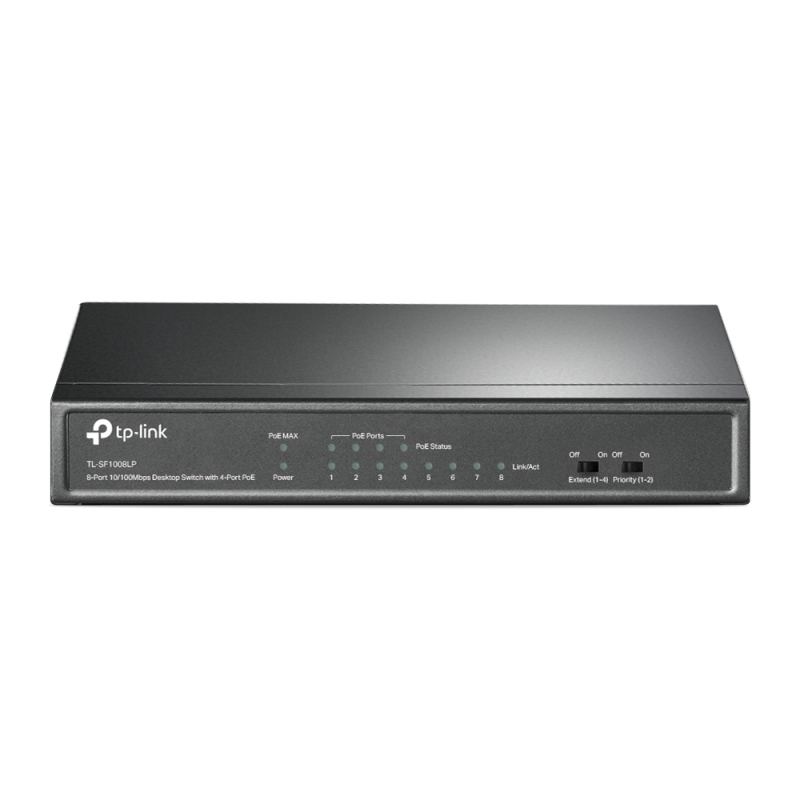 TP-LINK 8-Port 10/100Mbps Desktop Switch with 4-Port PoE (TL-SF1008LP)