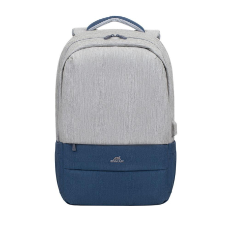 NB BACKPACK ANTI-THEFT 17.3"/7567 GREY/DARK BLUE RIVACASE|7567GREY/DARKBLUE