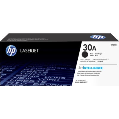 HP 30A Black Laser Toner Cartridge, 1600 pages, for HP LaserJet Pro M227sdn,227fdw,M203dw,M203dn|CF230A