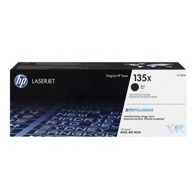 HP 135X High Capacity Black Toner Cartridge, 2400 pages, for HP LaserJet M209, Laserjet M234|W1350X