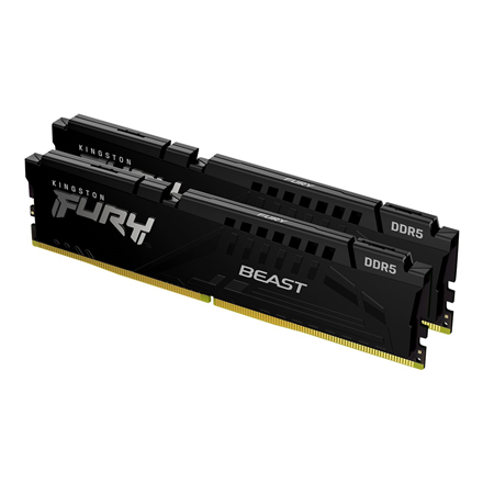 Kingston Fury Beast 64GB DDR5, 5200 MHz, CL40, 288-Pin, DIMM Kit (32GB x 2) | Kingston | 64 GB | DDR5 | 5200 MHz|KF552C40BBK2-64