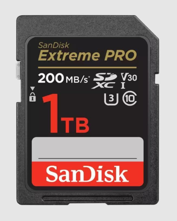 SanDisk Extreme PRO 1TB SDXC Memory Card + 2 years RescuePRO Deluxe up to 200MB/s & 140MB/s Read/Write speeds, UHS-I, Class 10, U3, V30|SDSDXXD-1T00-GN4IN