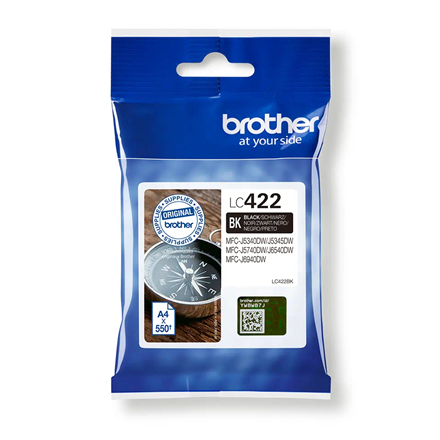 Brother LC422BK | Ink Cartridge | Black|LC422BK