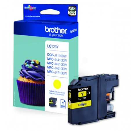 Brother LC123Y | Ink Cartridge | Yellow|LC123Y