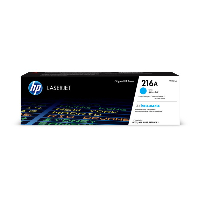 HP 216A Cyan Laser Toner Cartridge, 850 pages, for HP Color LaserJet Pro M182, M183|W2411A