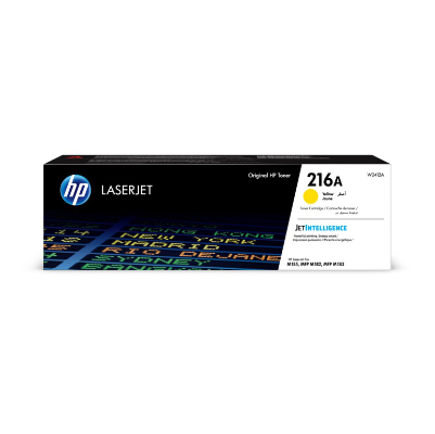 HP 216A Yellow Laser Toner Cartridge, 850 pages, for HP Color LaserJet Pro M182, M183|W2412A