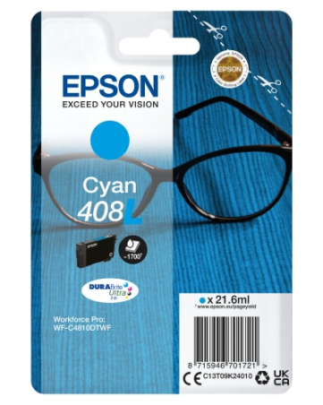 EPSON Singlepack Cyan 408L Ultra Ink|C13T09K24010