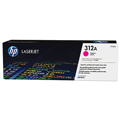 HP 312A Magenta Toner Cartridge, 2700 pages, for HP LaserJet Pro 476 series|CF383A