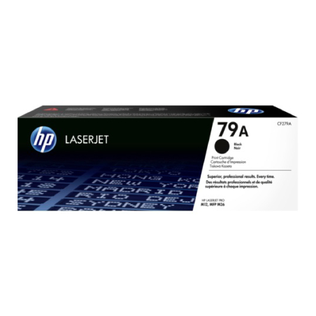 HP 79A Black Laser Toner Cartridge, 1000 pages, for HP LaserJet Pro M12a, M12w, M26a, M26nw|CF279A