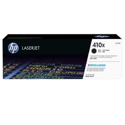 HP 410X High Capacity Black Lase Toner Cartridge, 6500 pages, for HP LaserJet Pro M452, LaserJet Pro M477|CF410X