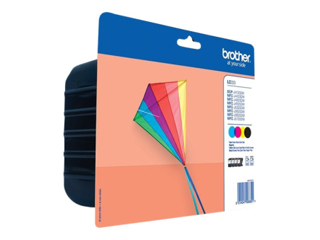 Brother LC223 | Ink Cartridge | Black, Cyan, Magenta, Yellow|LC223VALBP