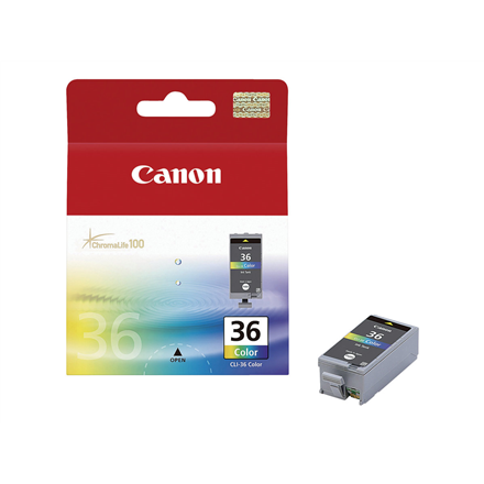 Canon CLI-36 Tri-Colour | Ink Cartridge | Cyan, Magenta, Yellow|1511B001